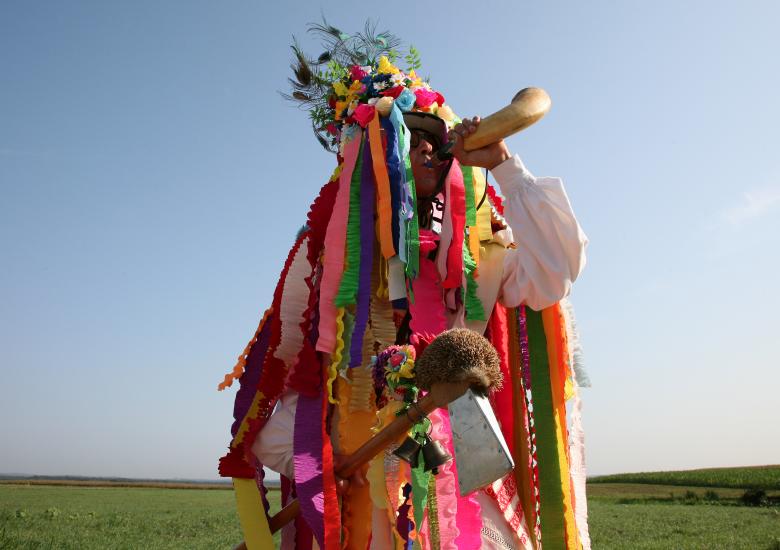 Tradicionalno vabljenje na poroko v Prekmurju. Foto: Z. Gnezda, 2011 (ZTKŠ Beltinci