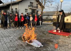 Pokop pusta na pepelnično sredo v Ponikvah. Foto: B. Verbič, 2023