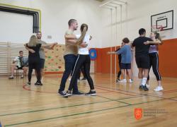 Snemanje plesov sotiš in šamarjanka. Foto: A. Pukl, 2021