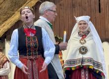 Nastop skupine Gudenieku suiti iz Latvije. Foto: A. Jerin, 2024