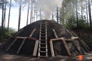 Charcoal making. Photo: G. Kleč, 2012 