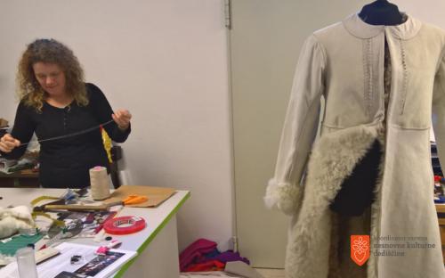 Making traditional costumes. 