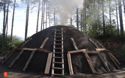 Charcoal making. 