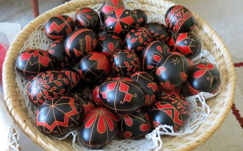 Prekmurje decorated Easter eggs. 