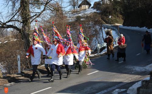 Rounds of the Shrovetide ploughmen in Mali Okič. 