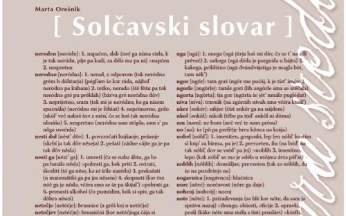 Solčava dialect. 