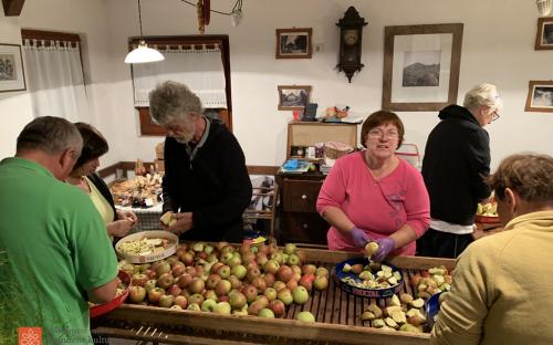 Fruit drying. 