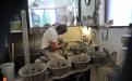 A potter Franc Kremžar while making traditional pottery. 