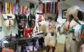 A workshop where Marko Klinc Jr. is making kurentije – the costume of the kurent. 