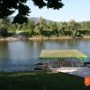 Brod na Mostecu, ki ga upravlja Brodarsko turistično društvo Mostec. Foto: I. Počkar, 2012 