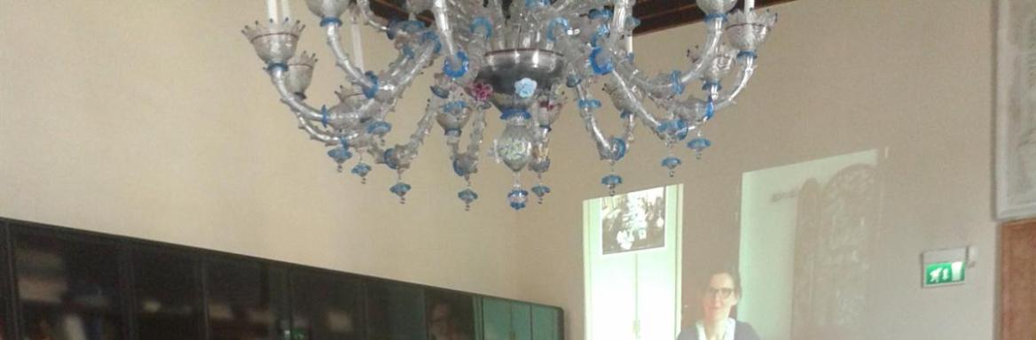 Video konferenca s Susanne Schnuttgen, predstavnico Unesca v Parizu, Benetke, 2015. Foto: Adela Pukl. 