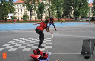Igralci pandola na igrišču Športnega društva Tabor. Foto: A. Jerin, 2016. 