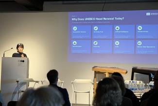 Megumi Watanabe, programska specialistka za izobraževanje pri Regionalnem uradu Unesco za znanost in kulturo v Evropi. Foto: A.S. Lamovšek