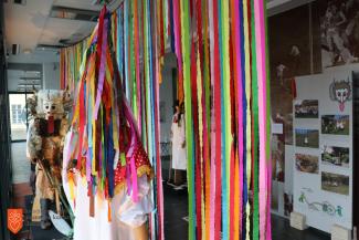 Na razstavi Pustni orači Okič. Foto: M. Špiček, 2021 