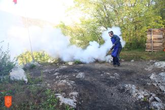 Streljanje z možnarji. Foto: M. Špiček, 2017. 